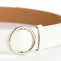 Ремень женский, ширина 3,5 см, пряжка серебро, цвет белый Ремень женский, ширина 3,5 см, пряжка серебро, цвет белый