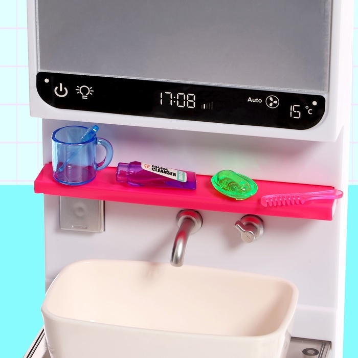 Набор мебели для кукол &laquo;Ванная комната&raquo;, раковина, гардеробная