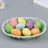 Декор пасхальный "Яйца с кружевом в гнездышке" набор 9 шт 3,5х12х18 см Декор пасхальный "Яйца с кружевом в гнездышке" набор 9 шт 3,5х12х18 см