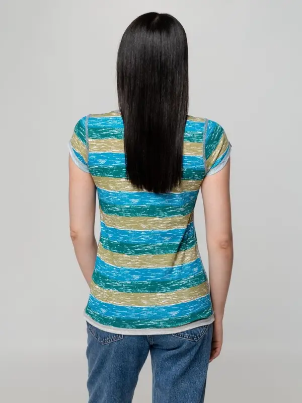 Футболка женская RAYET LADY двусторонняя, голубой/зеленый, размер XXL Футболка женская RAYET LADY двусторонняя, голубой/зеленый, размер XXL