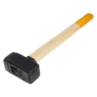 Кувалда кованая ЛОМ, 4 кг, деревянная рукоятка Кувалда кованая ЛОМ, 4 кг, деревянная рукоятка