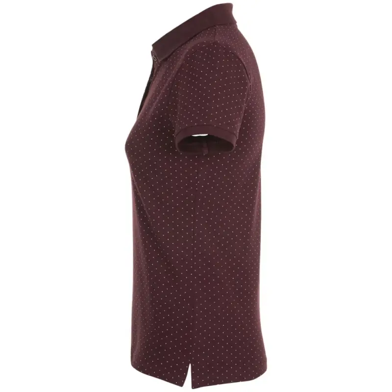 Рубашка поло женская Brandy Women, бордовая с белым, размер XL Рубашка поло женская Brandy Women, бордовая с белым, размер XL