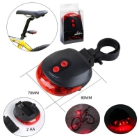 Фонарь-лазер велосипедный задний "Мастер К", водонепроницаемый, 4 режима, 2ААА Фонарь-лазер велосипедный задний "Мастер К", водонепроницаемый, 4 режима, 2ААА