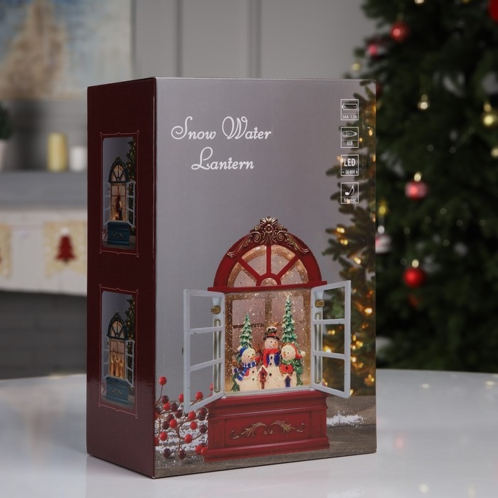 Светодиодная фигура &laquo;Дед Мороз в арке&raquo; 13.5 &times; 22 &times; 7.8 см, пластик, батарейки ААх3 (не в комплекте), USB, свечение тёплое белое