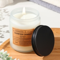 Свеча ароматическая в банке "AmeHome", 220 г, белый мускат, в тубусе Свеча ароматическая в банке "AmeHome", 220 г, белый мускат, в тубусе