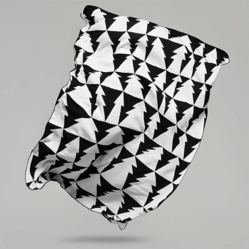 Плед &laquo;Танцующий лес&raquo;, черно-белый