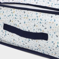 Кофр для хранения вещей Доляна &laquo;Мармелад&raquo; с ПВХ-окном, 80&times;45&times;15 см, цвет белый