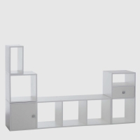 Стеллаж №4 DICE CUBE 4 секции, 360х320х1395, Белый Стеллаж №4 DICE CUBE 4 секции, 360х320х1395, Белый