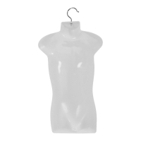 Манекен детский, бюст с крючком, 30&times;5,5&times;50 см, цвет белый