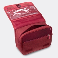 Косметичка-несессер на липучках, с крючком, цвет тёмно-красный Косметичка-несессер на липучках, с крючком, цвет тёмно-красный