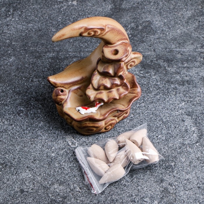 Подставка для благовоний Подставка для благовоний "Полумесяц" песочный, 10х8х12см