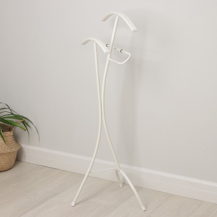 Вешалка костюмная &laquo;Слуга&raquo;, 47&times;36&times;106 см, цвет белый