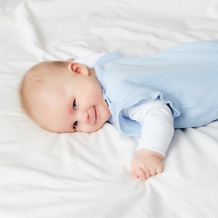 Комбинезон детский вязаный MINAKU, рост 80-86, цвет голубой