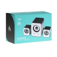 Компьютерные колонки 2.1 LuazON LPCK-02, 2x3Вт, сабвуфер 5Вт, 80дБ, Jack 3.5, USB, синяя Компьютерные колонки 2.1 LuazON LPCK-02, 2x3Вт, сабвуфер 5Вт, 80дБ, Jack 3.5, USB, синяя