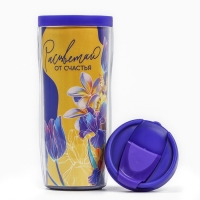 Термостакан пластиковый со вставкой «Расцветай от счастья», 350 мл Термостакан пластиковый со вставкой «Расцветай от счастья», 350 мл