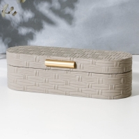 Шкатулка для украшений &laquo;Плетения&raquo; экокожа, набор 2 шт.