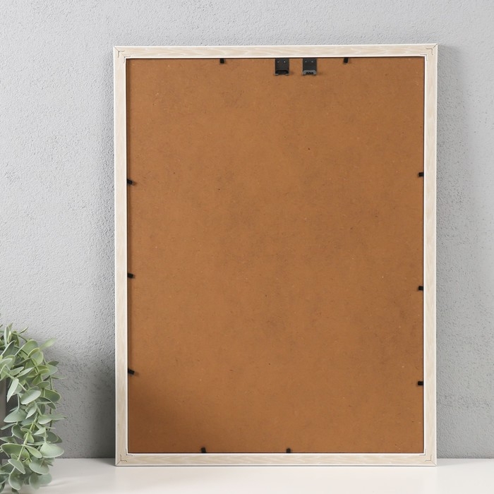 Фоторамка пластик 30х40 см "Двойная коса" серая 32,4х42,4х1,1 см