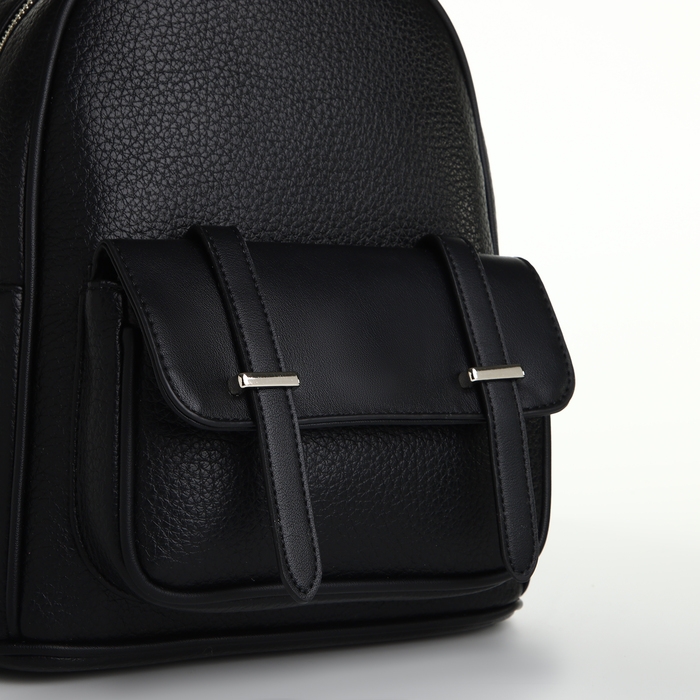 Рюкзак городской на молнии, цвет чёрный Рюкзак городской на молнии, цвет чёрный