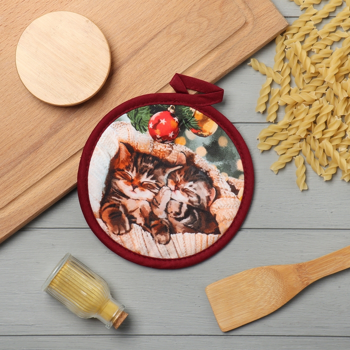 Новый год. Прихватка Этель Новый год. Прихватка Этель "Уютного Нового года" 17*17 см, 100% хлопок, саржа