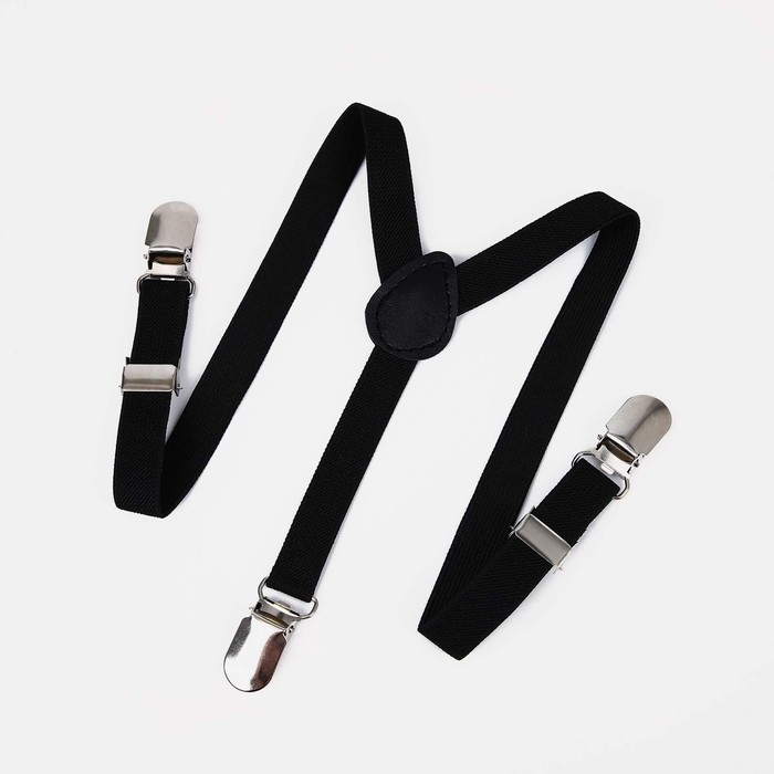 Подтяжки детские, ширина 1.5 см, цвет чёрный Подтяжки детские, ширина 1.5 см, цвет чёрный