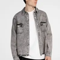 Куртка джинсовая O3, серая, размер M/L