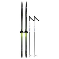 Комплект лыжный: пластиковые лыжи 160 см без насечек, стеклопластиковые палки 120 см, крепления NN75 мм, цвета МИКС Комплект лыжный: пластиковые лыжи 160 см без насечек, стеклопластиковые палки 120 см, крепления NN75 мм, цвета МИКС