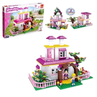 Конструктор Девочки &laquo;Дома у подружки&raquo;, 3 в 1, 496 деталей