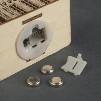 Ёлочная игрушка &laquo;Домик с башней&raquo;, от батареек, свечение тёплое белое