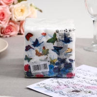 Салфетки бумажные Гармония цвета Бабочка, 100 листов Салфетки бумажные Гармония цвета Бабочка, 100 листов