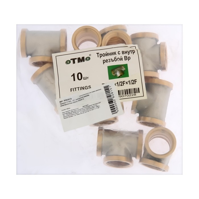 Тройник OTMO, 1/2 Тройник OTMO, 1/2", внутренняя резьба, никелированная латунь