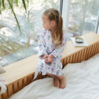 Халат детский муслиновый LoveLife &laquo;Единороги&raquo; (5 лет, рост 110-116 см) 100% хлопок, 235 гр/м2