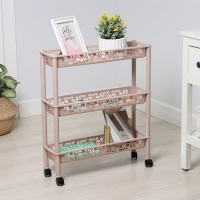 Этажерка напольная 3-х секционная BranQ Prima, на колёсиках, цвет МИКС Этажерка напольная 3-х секционная BranQ Prima, на колёсиках, цвет МИКС