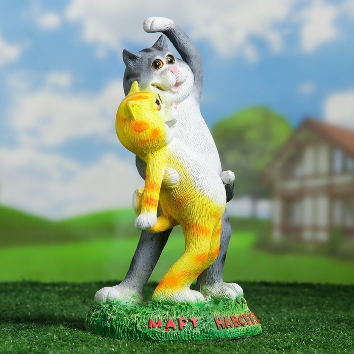 Садовая фигура Садовая фигура "Кошки Март навсегда" 32х18х12см