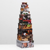 Набор коробок 10 в 1 "Мандарины", 25,5 х 25,5 х 13 - 7 х 7 х 4 см Набор коробок 10 в 1 "Мандарины", 25,5 х 25,5 х 13 - 7 х 7 х 4 см