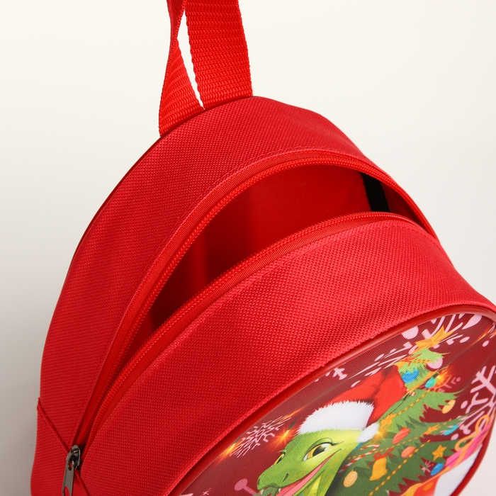 Рюкзак новогодний на молнии «Выбражулька», цвет красный Рюкзак новогодний на молнии «Выбражулька», цвет красный