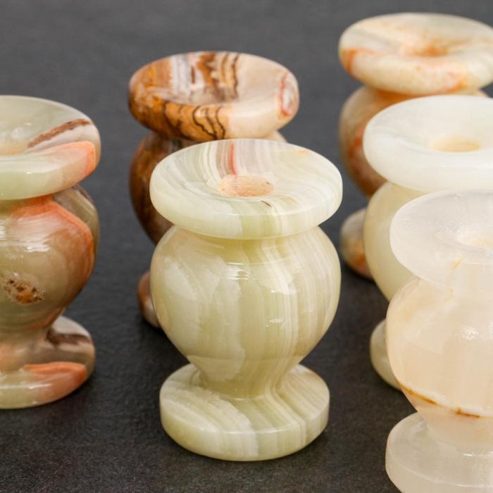 Набор Церковных подсвечников, 6 шт, 3×4.5 см, оникс Набор Церковных подсвечников, 6 шт, 3×4.5 см, оникс