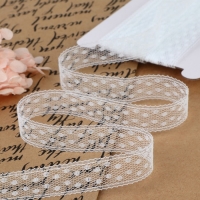 Кружево капроновое, 15 мм × 10 ± 1 м, цвет белый Кружево капроновое, 15 мм × 10 ± 1 м, цвет белый