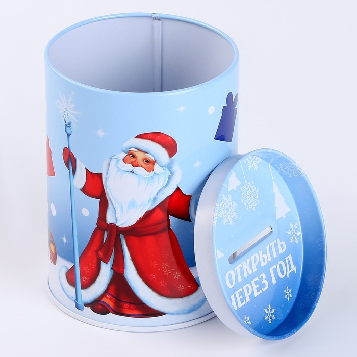 Копилка на новый год для декорирования стразами и фольгой &laquo;Дедушка и зверята&raquo;, новогодний набор для творчества