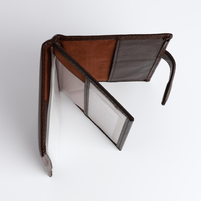 Обложка для автодокументов и паспорта на магните, цвет коричневый Обложка для автодокументов и паспорта на магните, цвет коричневый