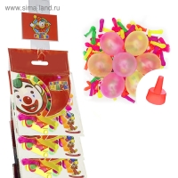 Шар латексный на стрип-ленте 2" &laquo;Водяная бомбочка&raquo; с насадкой для воды, набор 100 шт., цвета МИКС