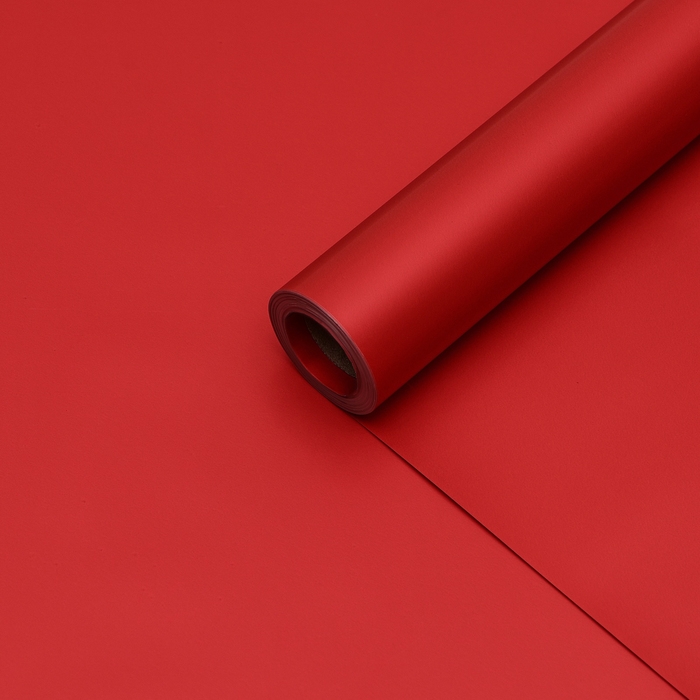 Пленка для цветов тонированная, матовая, клубничный, 0,5 х 10 м &plusmn;1 см, 65 мкм