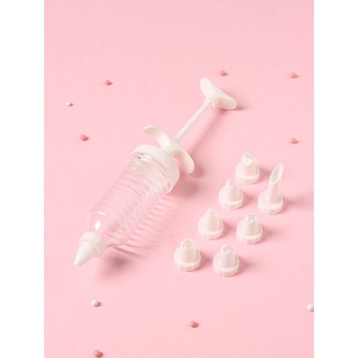 Шприц кондитерский Доляна &laquo;Повар&raquo;, 19&times;5 см, 8 насадок