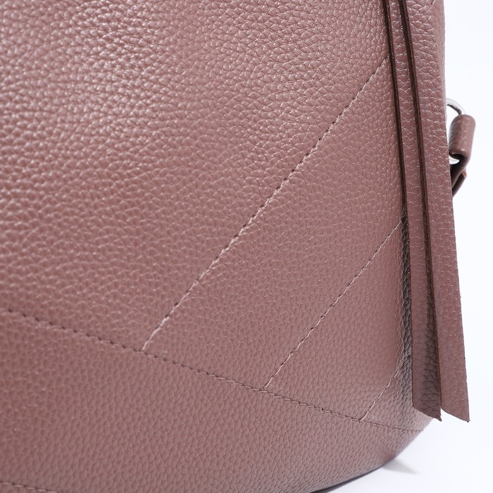 Сумка кросс-боди RICHET на молнии, цвет коричневый