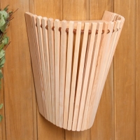 Абажур настенный веерный, ольха, 30,5 х 27 х 16 см