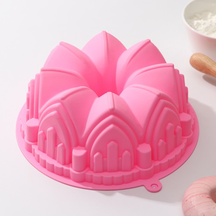 Форма для выпечки Доляна «Немецкий кекс. Замок», силикон, 22×8 см, цвет МИКС Форма для выпечки Доляна «Немецкий кекс. Замок», силикон, 22×8 см, цвет МИКС