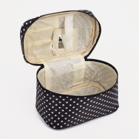 Косметичка на молнии, с зеркалом, цвет чёрный Косметичка на молнии, с зеркалом, цвет чёрный