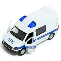 Машина металлическая &laquo;Полиция&raquo;, инерционная, 1:32, световые и звуковые эффекты, открываются двери, русская озвучка, цвет белый