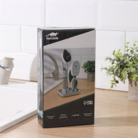 Набор для чистки посуды Raccoon &laquo;Практик&raquo;, ручка-дозатор, 4 щётки, держатель-стойка, цвет синий