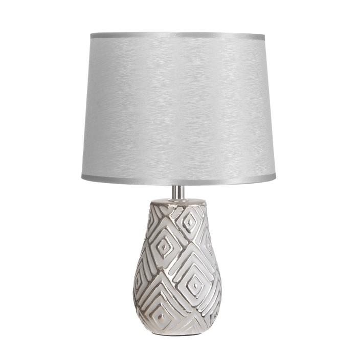 Лампа настольная 16195/1 E14 40Вт серый с серебром 20х20х33 см RISALUX Лампа настольная 16195/1 E14 40Вт серый с серебром 20х20х33 см RISALUX