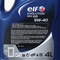 Масло моторное Elf EVOLUTION 900 SXR 5W40 A3/B4, SN/CF, синтетическое, 4 л Масло моторное Elf EVOLUTION 900 SXR 5W40 A3/B4, SN/CF, синтетическое, 4 л
